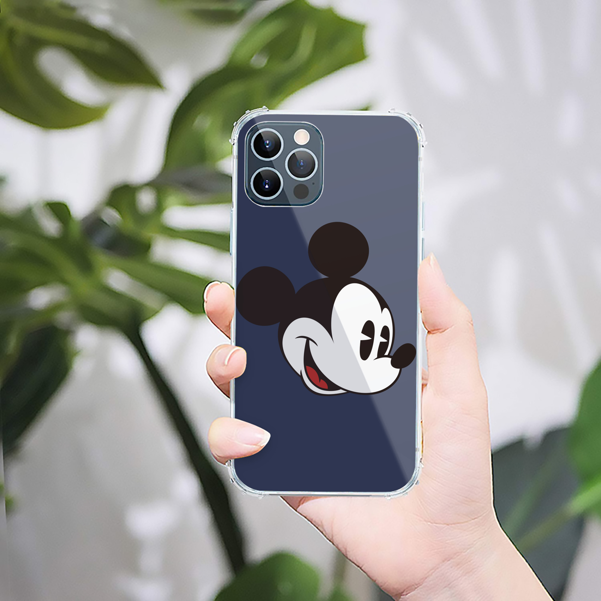 （画像用） ミッキーマウス Mickey Mouse 【iPhone 12シリーズ対応】透明スマホケース（クリアソフトケース）